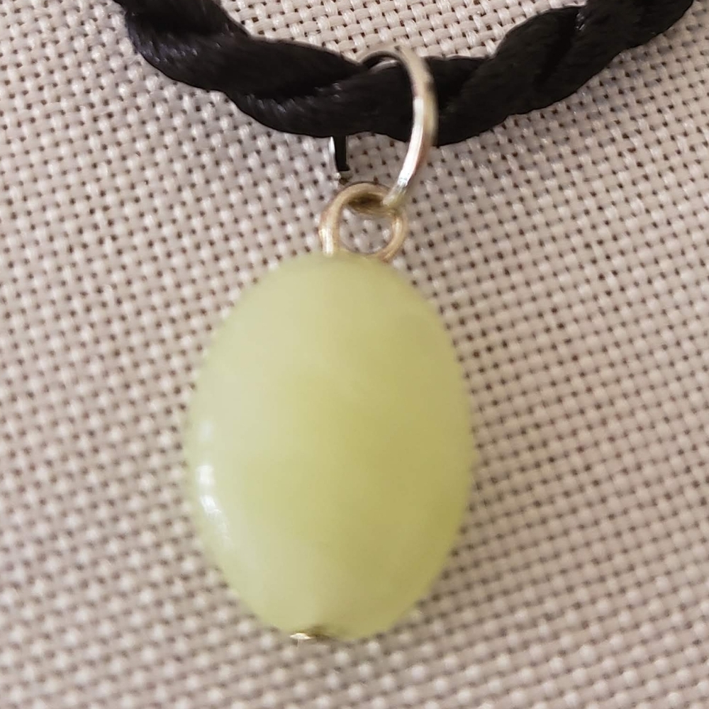 Green Czech Glass Bead Necklace